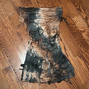 Micas Bohemian Tie-Dye Fringe Dress